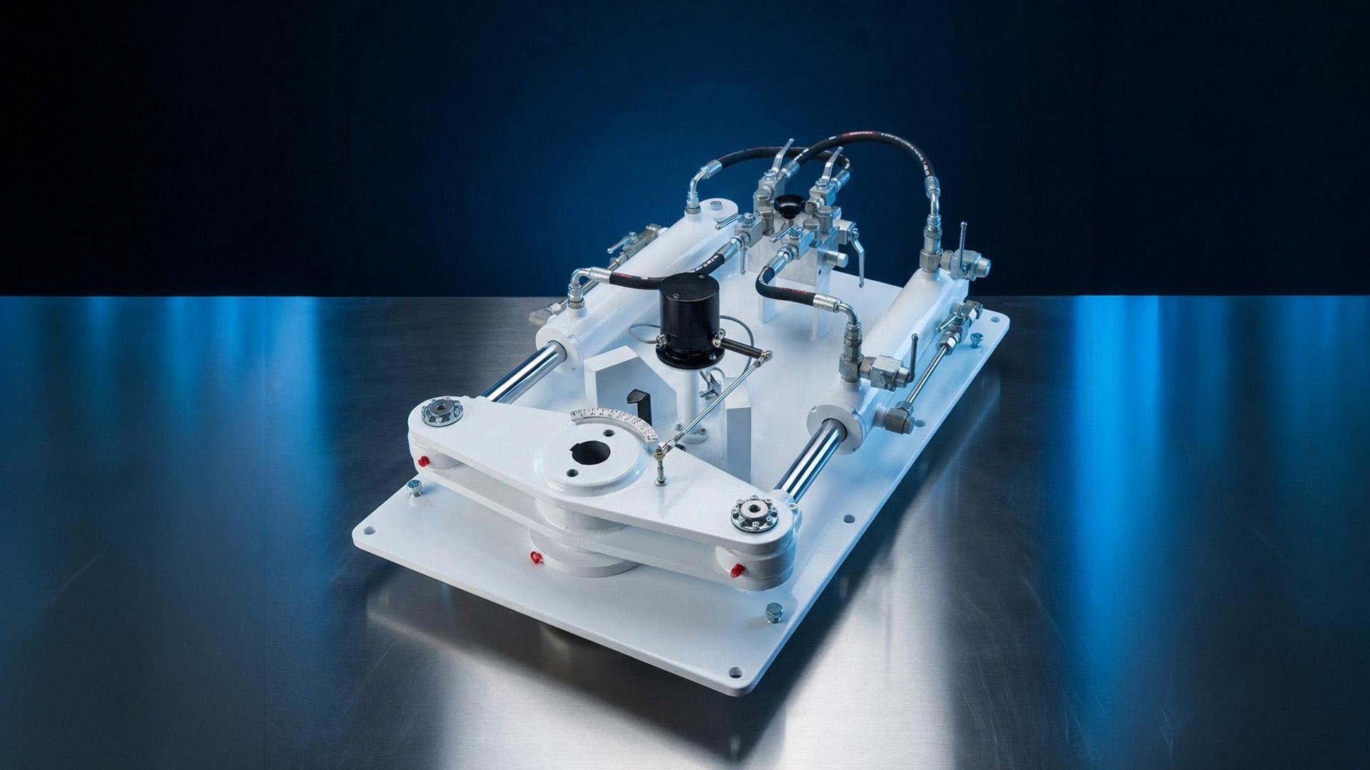 Gemi hidrolik dümen sistemi, hidrolik dümen silindiri ve kontrol bileşenleri